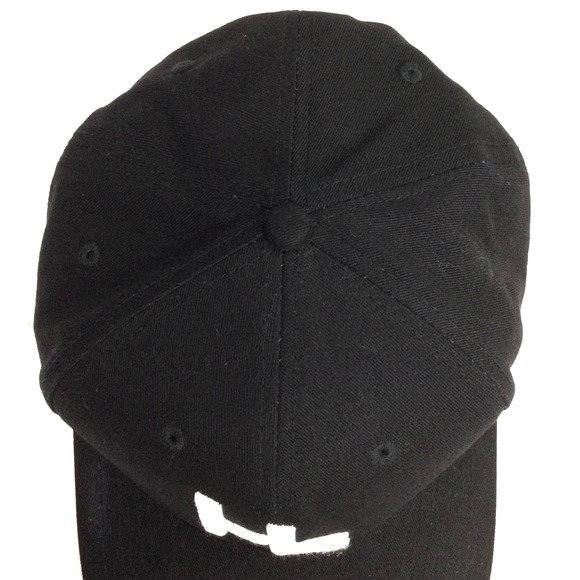 Higher Standards Black Dope White Embroidered Logo Cotton Snapback Hat - Picture 4 of 11